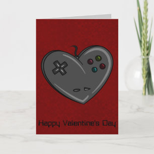 Cartes Pour Fêtes Annuelles Contrôleur Heart Gamer Valentine