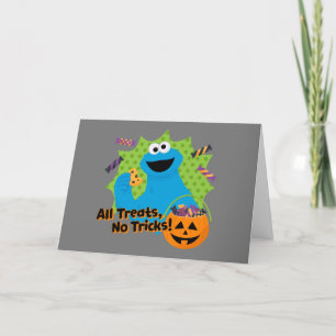Cartes Pour Fêtes Annuelles Cookie Monster Tous Les Traitements, Pas De Truc