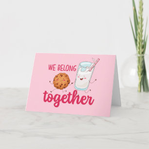 Cartes Pour Fêtes Annuelles Cookies de lait Belong Together Funny Valentine's 