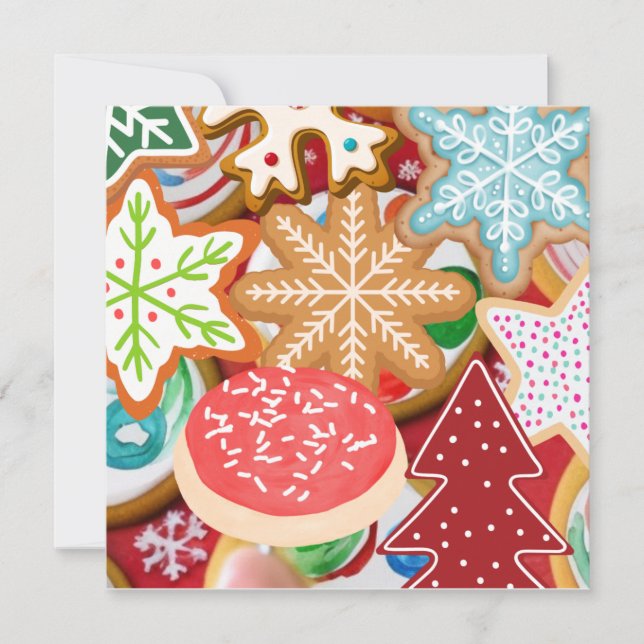 Cartes Pour Fêtes Annuelles Cookies de Noël (Devant)