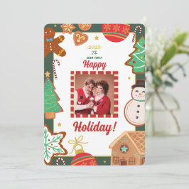 Cartes Pour Fêtes Annuelles Cookies de Noël Photo Holiday Card