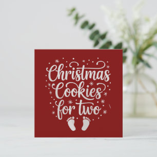 Cartes Pour Fêtes Annuelles Cookies de Noël pour deux Grossesse maternité Xmas