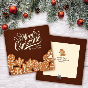 Cartes Pour Fêtes Annuelles Cookies de pain d'épice de Noël