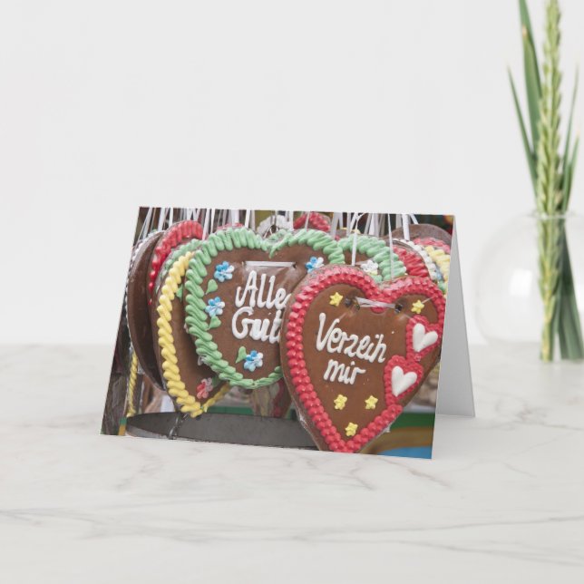 Cartes Pour Fêtes Annuelles Cookies de pain d'épices décoratifs (Devant)