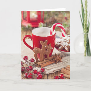 Cartes Pour Fêtes Annuelles Cookies de rennes de pain d'épice