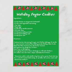 Cartes Pour Fêtes Annuelles Cookies de sucre de vacances