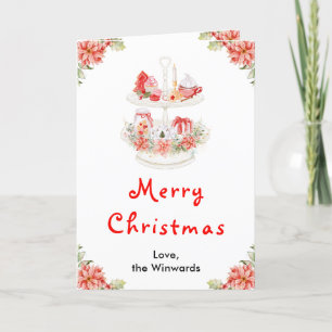 Cartes Pour Fêtes Annuelles Cookies de vacances et cacao Rouge Joyer Noël