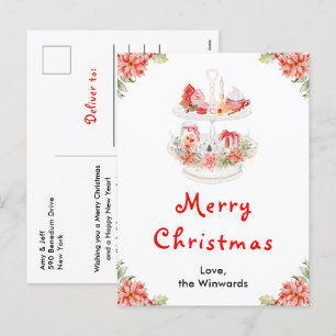 Cartes Pour Fêtes Annuelles Cookies de vacances et cacao rouge Joyeux Noël