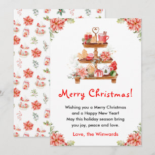 Cartes Pour Fêtes Annuelles Cookies de vacances et cacao rouge Joyeux Noël