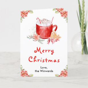 Cartes Pour Fêtes Annuelles Cookies de vacances et cacao rouge Joyeux Noël