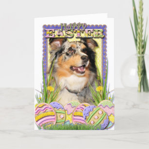 Cartes Pour Fêtes Annuelles Cookies d'oeufs de Pâques - Berger australien