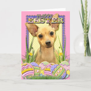Cartes Pour Fêtes Annuelles Cookies d'oeufs de Pâques - Chihuahua - Daisy