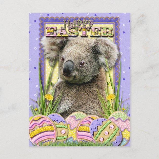 Cartes Pour Fêtes Annuelles Cookies d'oeufs de Pâques - Koala (Devant)