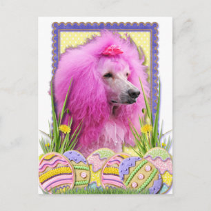 Cartes Pour Fêtes Annuelles Cookies d'oeufs de Pâques - Poodle - Rose