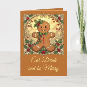 Cartes Pour Fêtes Annuelles Cookies en pain d'épices de Noël festives