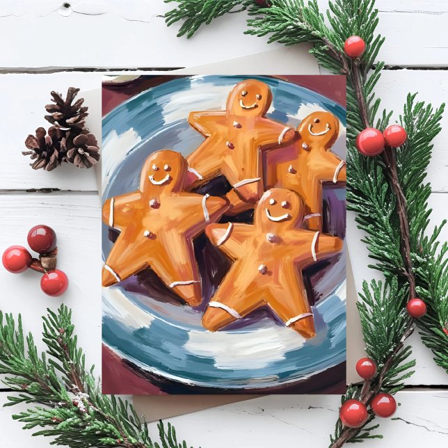 Cartes Pour Fêtes Annuelles Cookies en pain d'épices | Joyeux Noël (Créateur téléchargé)