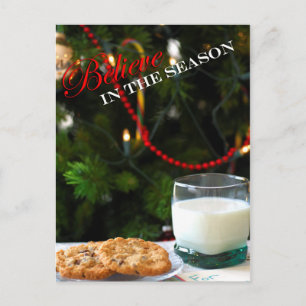 Cartes Pour Fêtes Annuelles Cookies et lait de Noël pour Père Noël