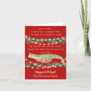 Cartes Pour Fêtes Annuelles Cookies Festifs de Noël Gator Santa Hilarants