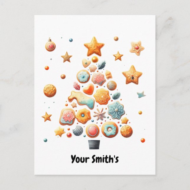 Cartes Pour Fêtes Annuelles cookies Noël (Devant)