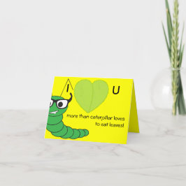 Cartes Pour Fêtes Annuelles Cool drôle de chenille nerveuse Saint Valentin
