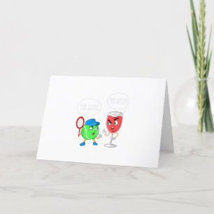 Cartes Pour Fêtes Annuelles cool elle m'aime tennis balle et vin drôle