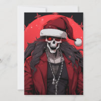 Cool Goth Punk Crâne Anime Père Noël Demon
