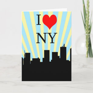 Cartes Pour Fêtes Annuelles Cool I Love Heart New York Design