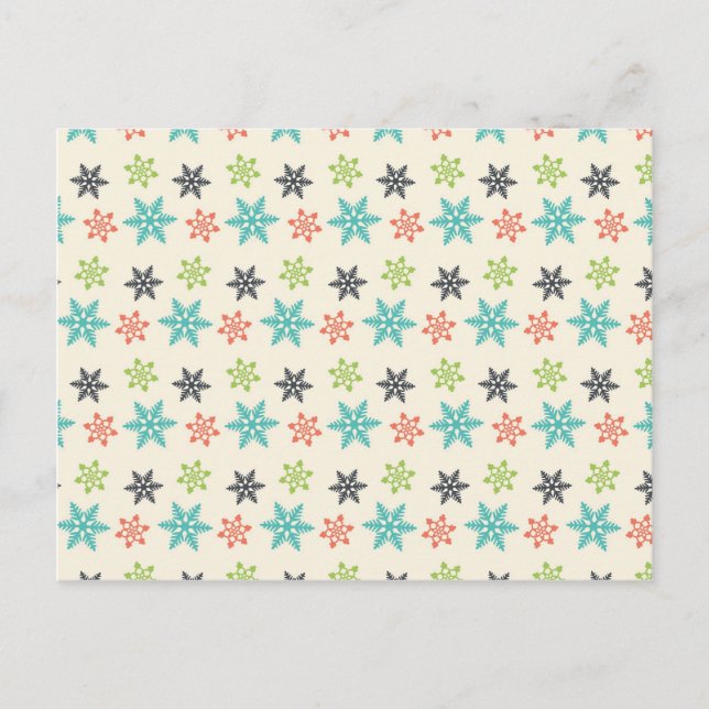Cartes Pour Fêtes Annuelles Cool Retro Noël Pastel Flammes de neige (Devant)