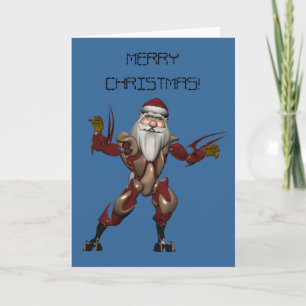 Cartes Pour Fêtes Annuelles Cool Robo Tech Mech Santa Claus