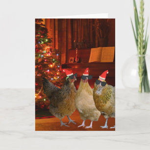 Cartes Pour Fêtes Annuelles Cool Xmas Chickens