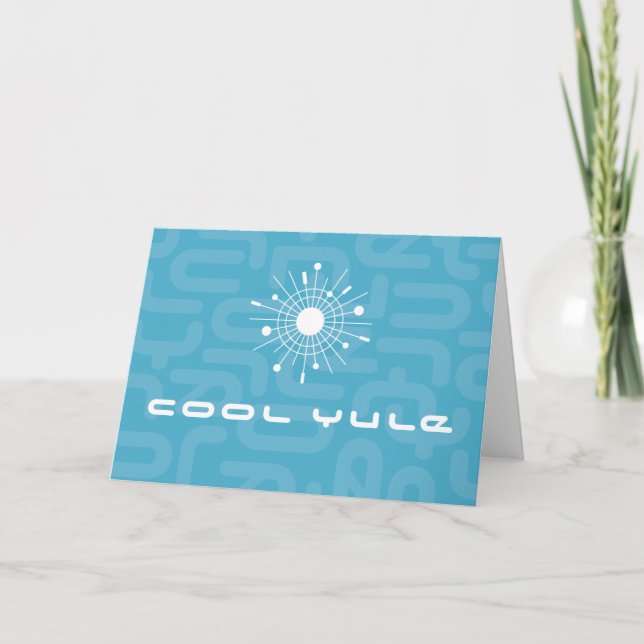 Cartes Pour Fêtes Annuelles Cool Yule MidCentury Moderne Rétro Noël MOD (Devant)