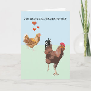 Cartes Pour Fêtes Annuelles Coq et Poule de la Saint-Valentin
