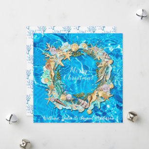 Cartes Pour Fêtes Annuelles Coquillages de plage tropicaux Starfish Sand Dolla