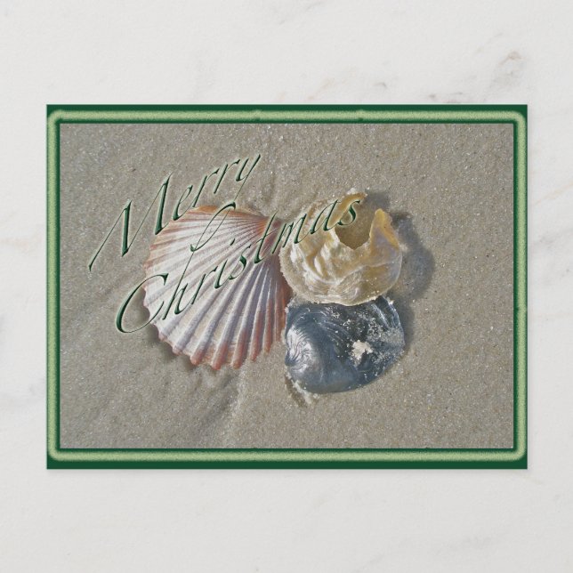 Cartes Pour Fêtes Annuelles Coquillages Joyeux Noël (Devant)
