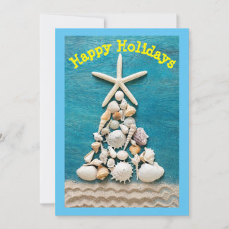Cartes Pour Fêtes Annuelles Coquilles plates tropicales hawaïennes