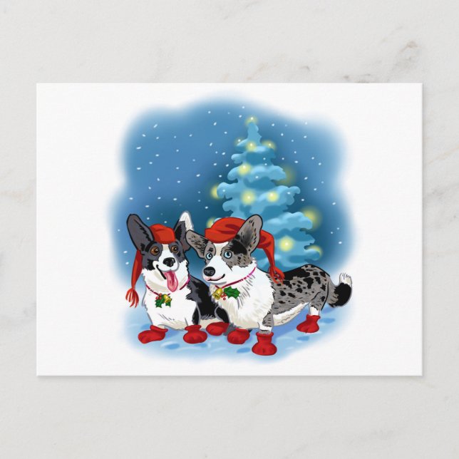 CARTES POUR FÊTES ANNUELLES CORGI CHRISTMAS (Devant)