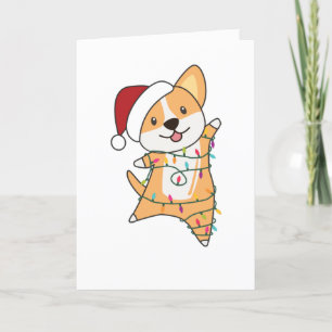 Cartes Pour Fêtes Annuelles Corgi Christmas Snow