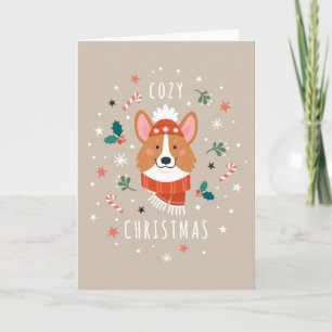 Cartes Pour Fêtes Annuelles Corgi Cozy - Chaleur de Noël