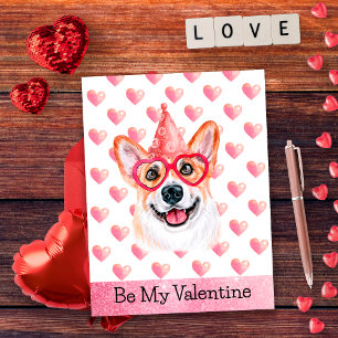 Cartes Pour Fêtes Annuelles Corgi drôle sois mon Saint-Valentin Chien de la Sa