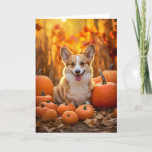 Cartes Pour Fêtes Annuelles Corgi Thanksgiving