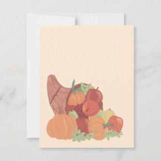 Cartes Pour Fêtes Annuelles Corne d'abondance d'automne