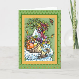 CARTES POUR FÊTES ANNUELLES CORNUCOPIA HEN, GRÂCE À LA RÉCOLTE DE CHUCHES