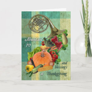 Cartes Pour Fêtes Annuelles Cornucopie de la Corne française pour l'action de 
