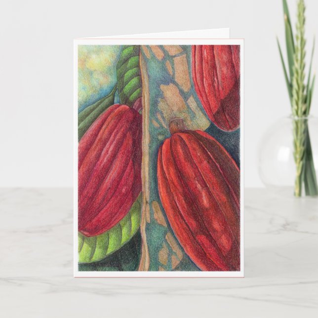 Cartes Pour Fêtes Annuelles Cosses de cacao (Devant)