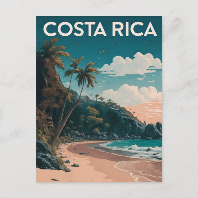 Cartes Pour Fêtes Annuelles Costa Rica Beach Pura Vida (Devant)