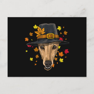 Cartes Pour Fêtes Annuelles Costume de Pèlerin Greyhound de Thanksgiving Homme
