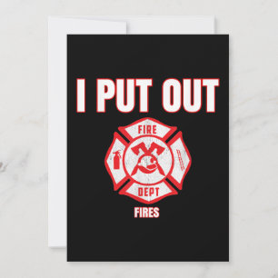 Cartes Pour Fêtes Annuelles Costume d'Halloween Funny pompier J'ai mis le feu