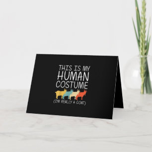 Cartes Pour Fêtes Annuelles Costume humain d'Halloween de chèvre