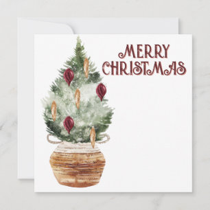 Cartes Pour Fêtes Annuelles Cosy arbre de Noël vintage