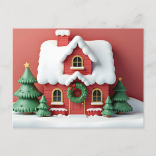 Cartes Pour Fêtes Annuelles Cosy Christmas Cottage Card
